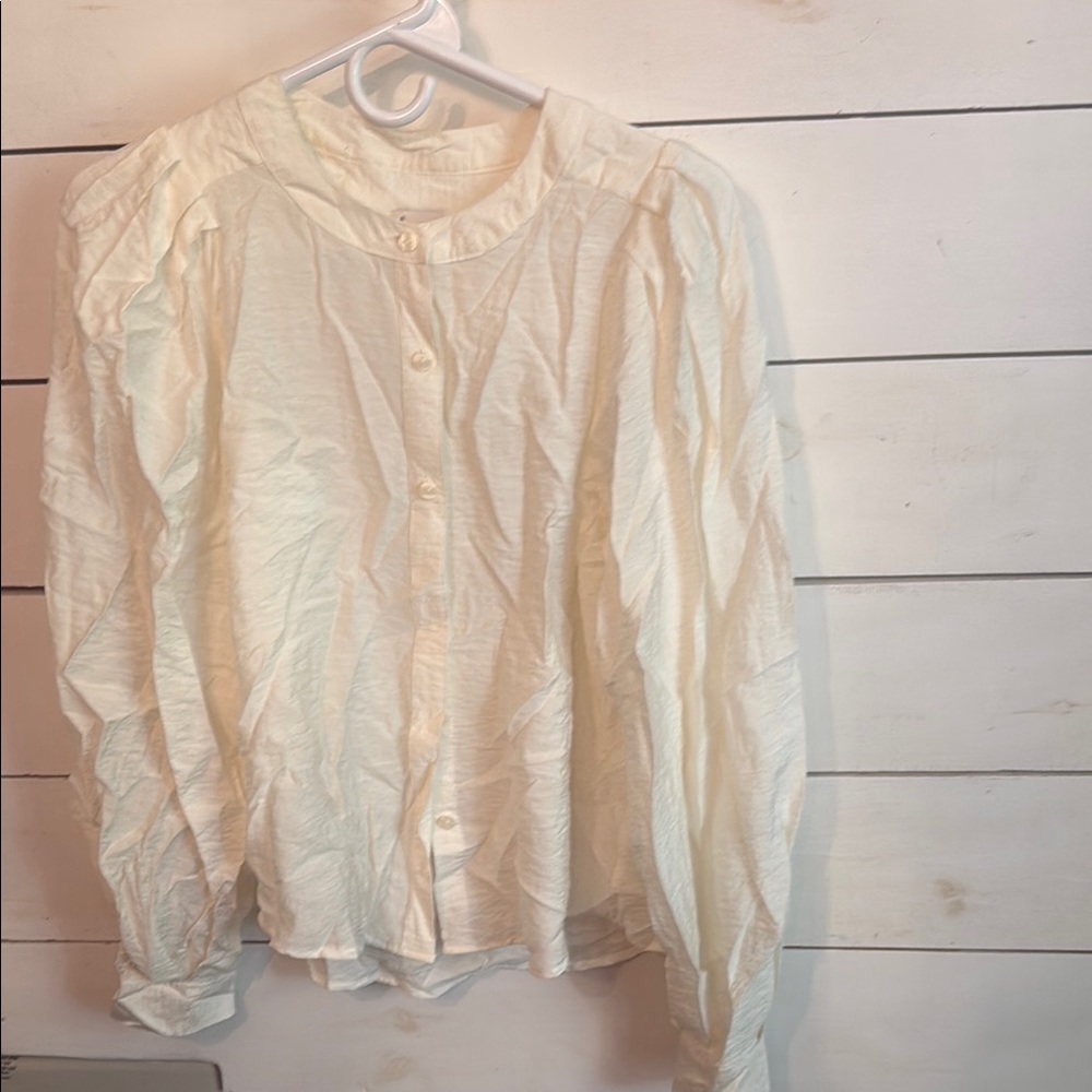 A New Day Cream Puff Sleeve Blouse